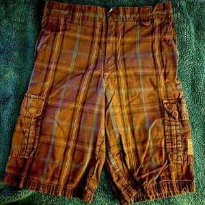 Shaun White Plaid Cargo Shorts